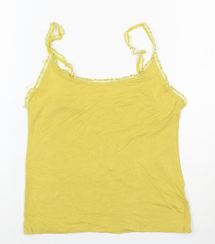 Phase Eight Womens Yellow Viscose Camisole Tank Top Size 14