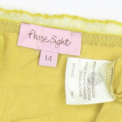 Phase Eight Womens Yellow Viscose Camisole Tank Top Size 14