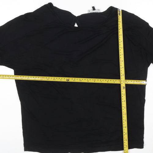 Warehouse Women's Black 3/4 Sleeve Viscose Blouse UK 8