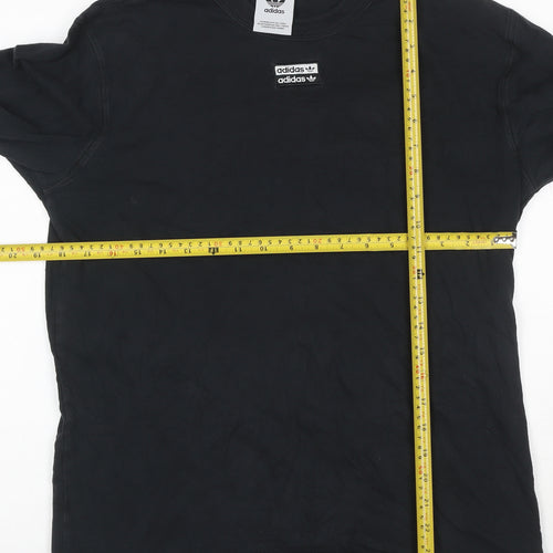 Adidas Men's Black Pullover Sweatshirt M Logo Graphic Cotton