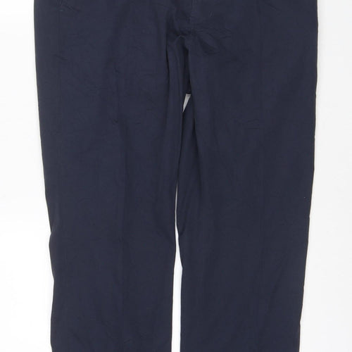 Marks and Spencer Men's Blue Chino Trousers 36W 29L Cotton Blend