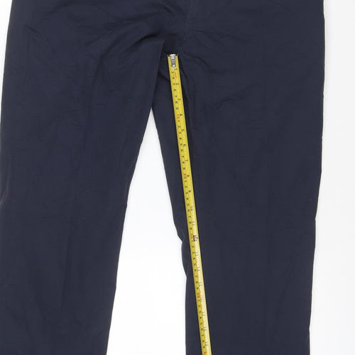 Marks and Spencer Men's Blue Chino Trousers 36W 29L Cotton Blend