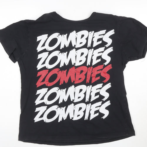 Bluenotes Men's Black Zombies Graphic Cotton T-Shirt M