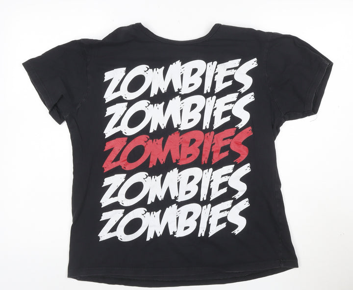 Bluenotes Men's Black Zombies Graphic Cotton T-Shirt M