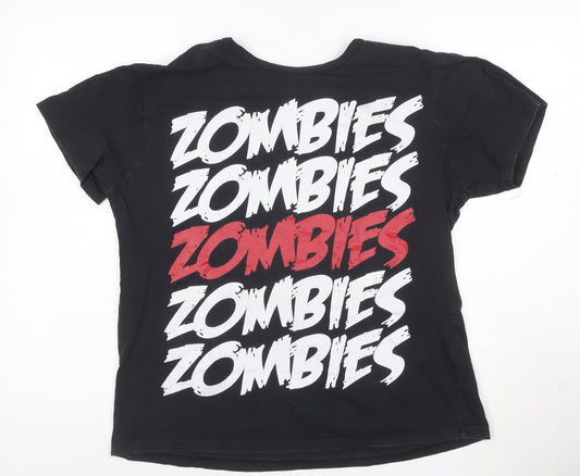 Bluenotes Men's Black Zombies Graphic Cotton T-Shirt M