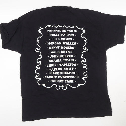 Fruit of the Loom Unisex Black Country Music Experience T-Shirt Size L