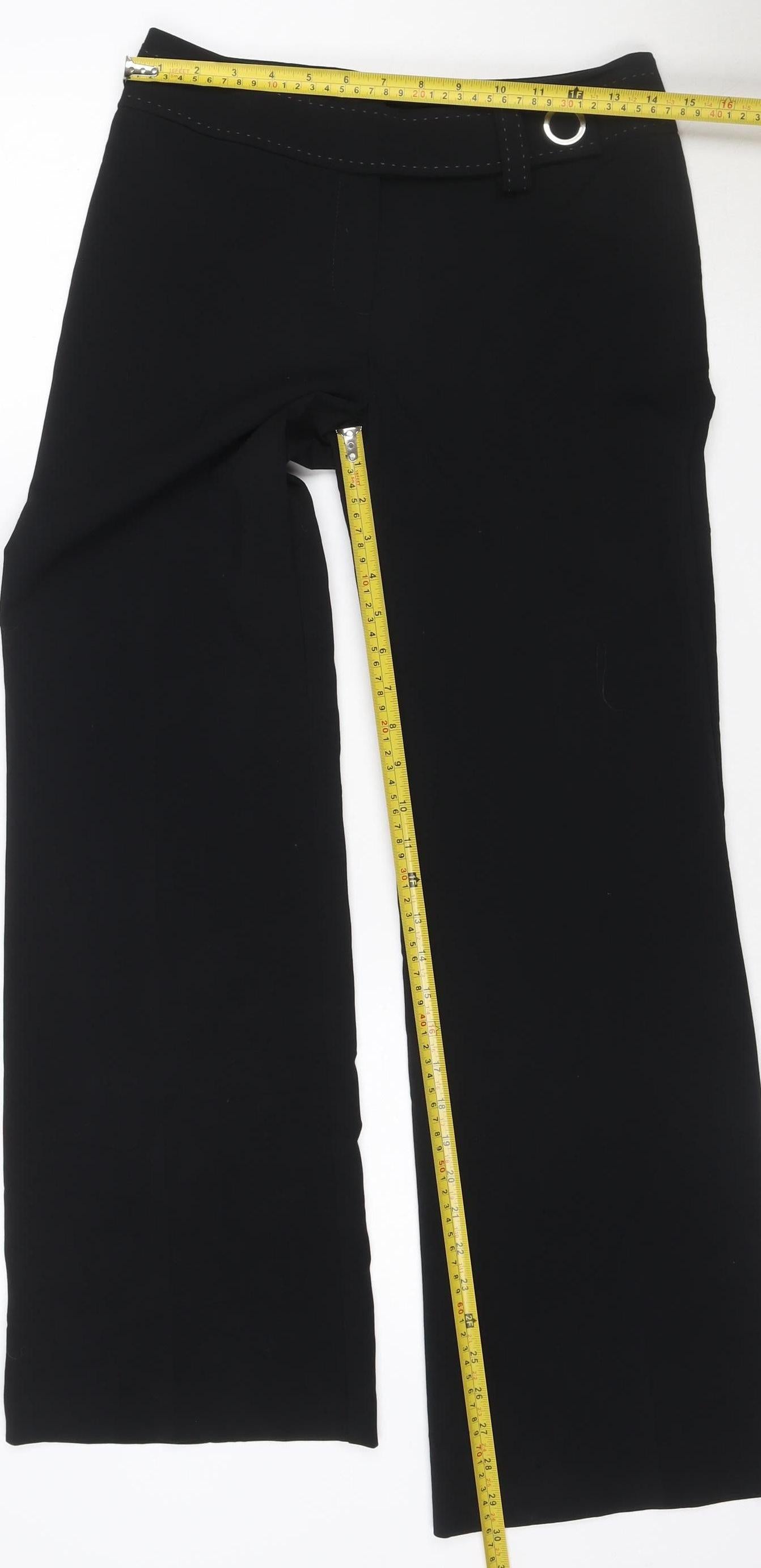 Marks and Spencer Autograph Women's Black UK 8 Wide-Leg Trousers