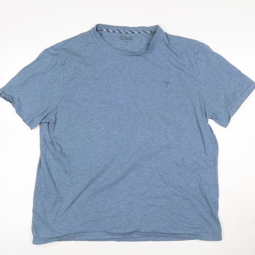 Jeff Banks Men's Blue Cotton Crew Neck Short Sleeve T-Shirt XL