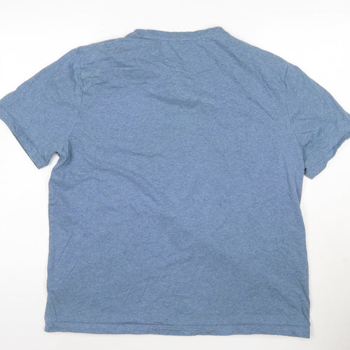 Jeff Banks Men's Blue Cotton Crew Neck Short Sleeve T-Shirt XL