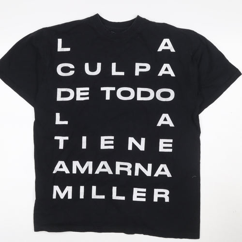 Amarna Miller Men's Black Graphic Quote T-Shirt Size M