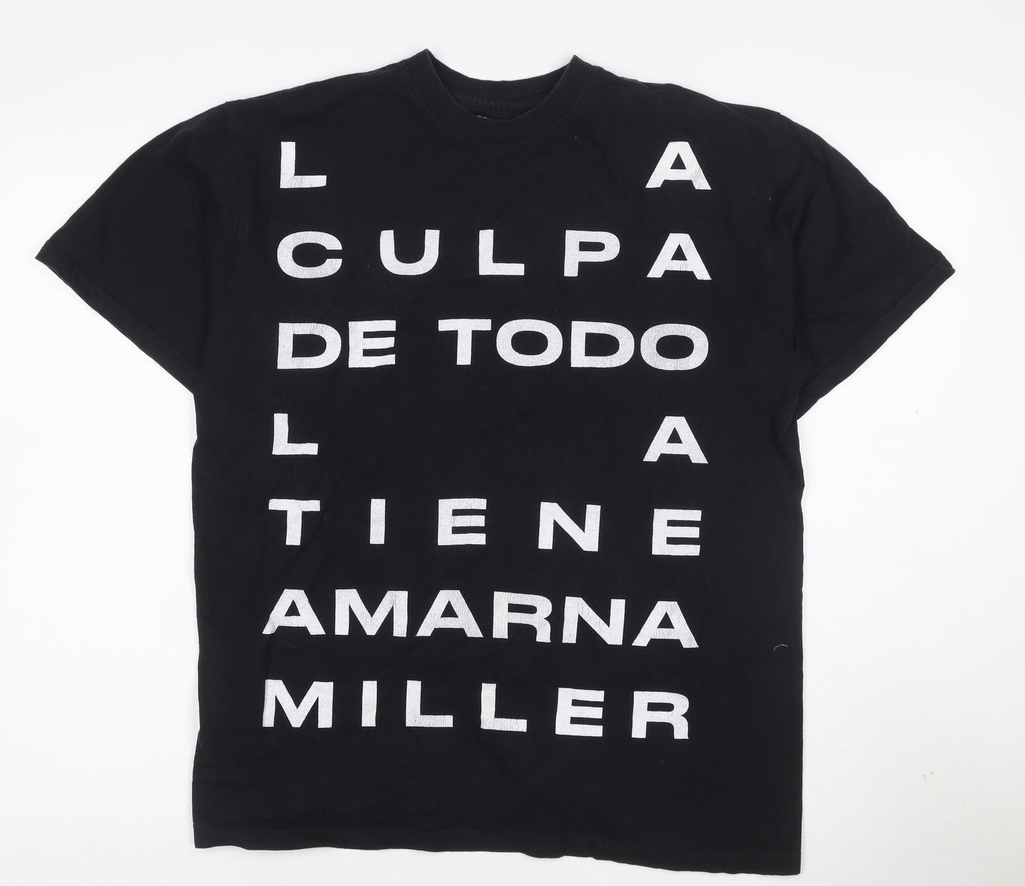 Amarna Miller Men's Black Graphic Quote T-Shirt Size M