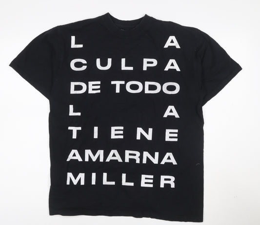 Amarna Miller Men's Black Graphic Quote T-Shirt Size M