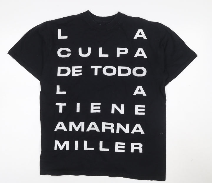Amarna Miller Men's Black Graphic Quote T-Shirt Size M