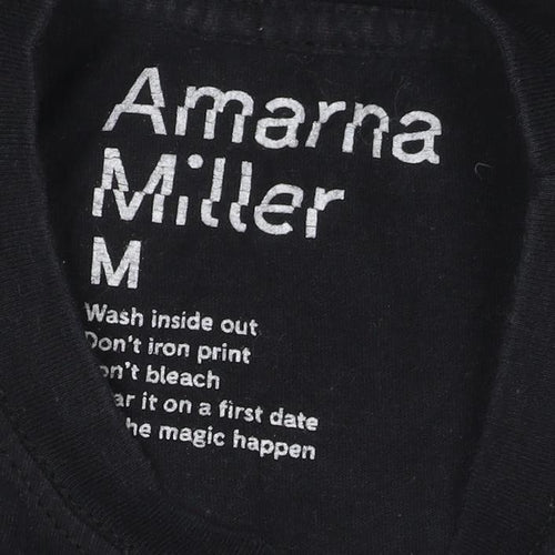 Amarna Miller Men's Black Graphic Quote T-Shirt Size M