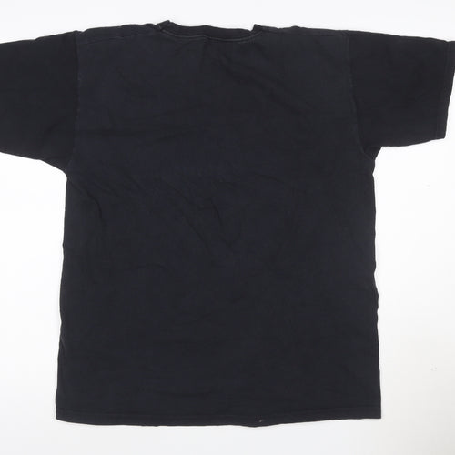 The Godfather Men's Black Cotton Graphic Print T-Shirt Size L