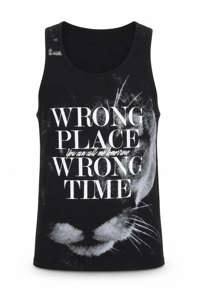 Pull&Bear Men's Black Sleeveless Graphic T-Shirt Size S 100% Cotton
