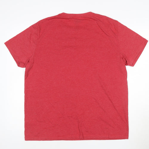 Next Men's Red Merry Minions Christmas T-Shirt XL Cotton Blend