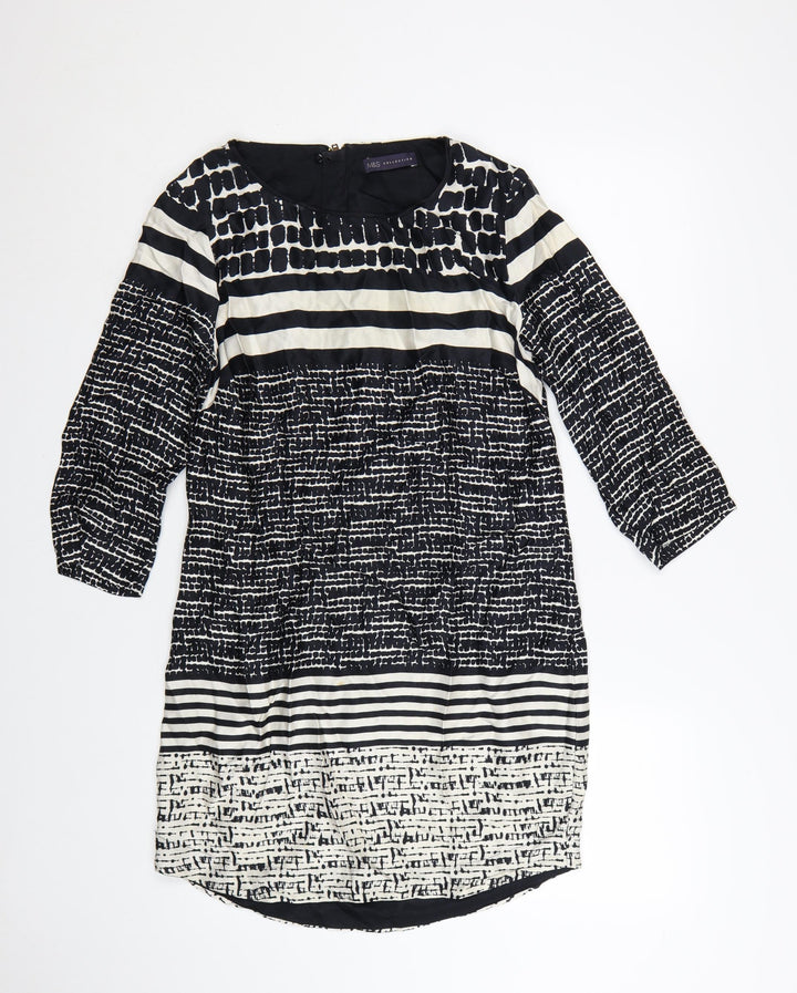 Marks and Spencer Women's Black Shift Dress Size 8