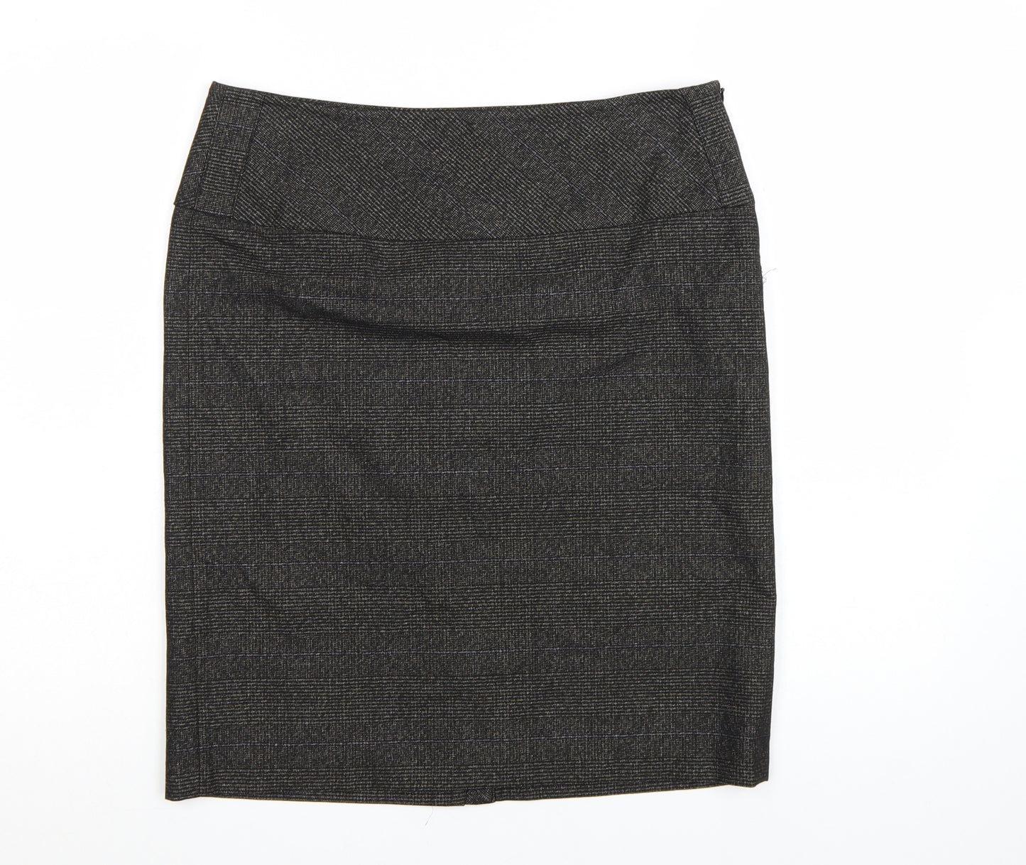 MNG Suit Women's Grey Check Pencil Skirt Size 12 Workwear