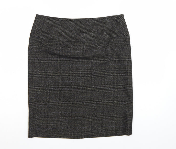 MNG Suit Women's Grey Check Pencil Skirt Size 12 Workwear