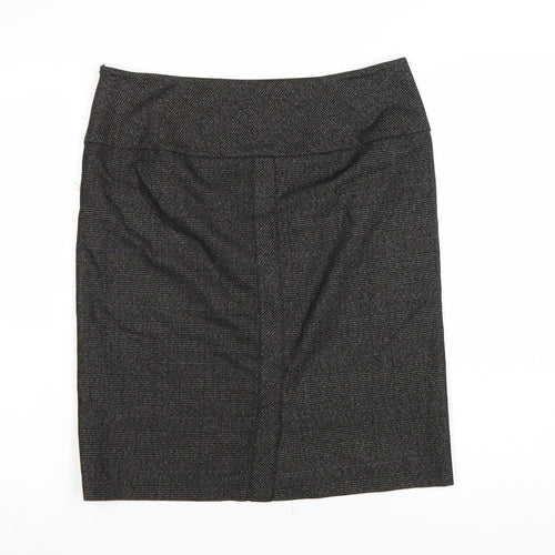 MNG Suit Women's Grey Check Pencil Skirt Size 12 Workwear