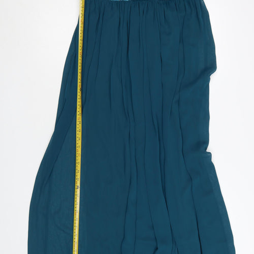 Decode 1.8 Women’s Blue Beaded Chiffon Long Formal Dress Size 10