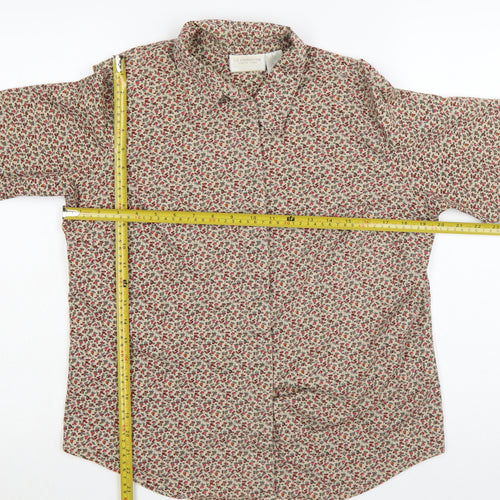Liz Claiborne Women's Multicoloured Floral Long Sleeve Button-Up Shirt Size L