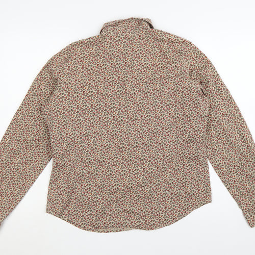 Liz Claiborne Women's Multicoloured Floral Long Sleeve Button-Up Shirt Size L