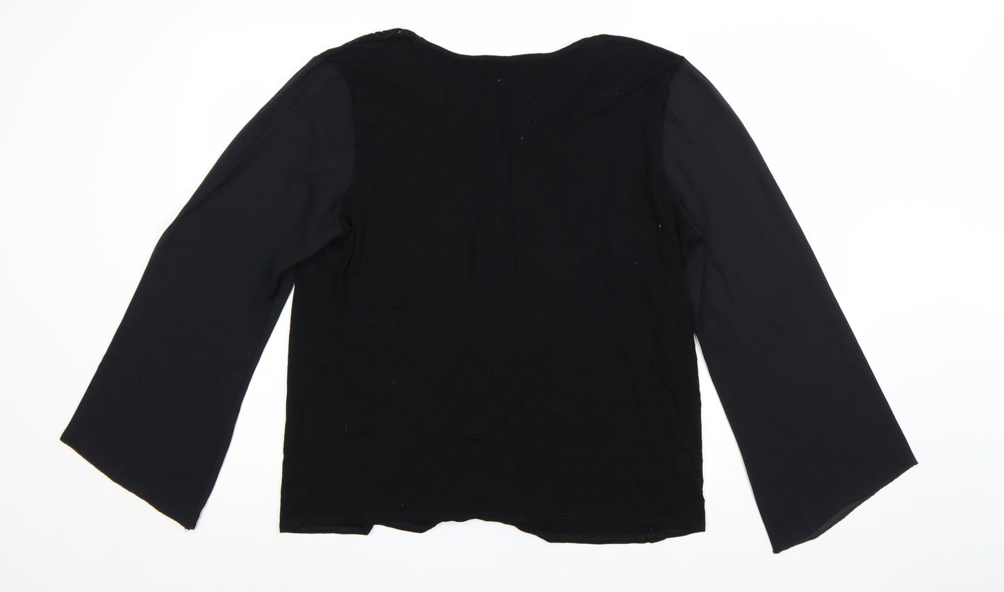 New Look Inspire Women's Black Beaded V-Neck Tunic Blouse Size 20
