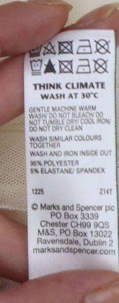 Marks and Spencer Women Ivory Ruffle Hem Short Sleeve T-Shirt Size 12