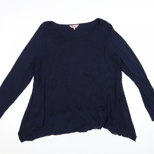 Phase Eight Women's Blue Long Sleeve Tunic Blouse Size 16