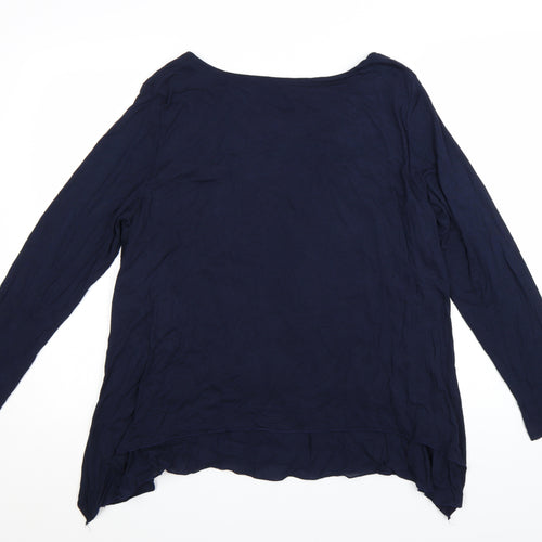 Phase Eight Women's Blue Long Sleeve Tunic Blouse Size 16