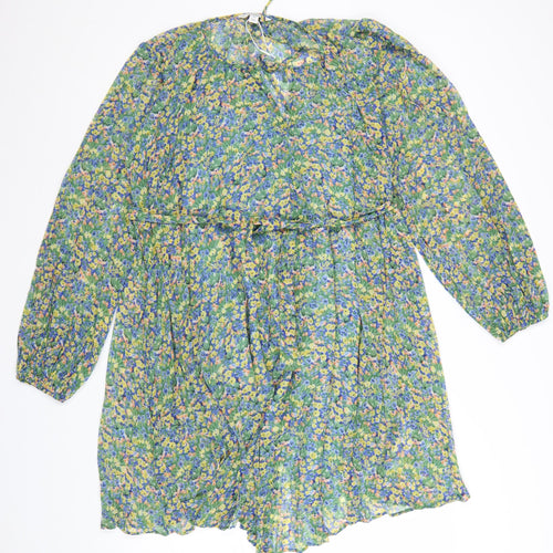 Marks and Spencer Women’s Multicoloured Floral A-Line Knee Length Dress Size 10