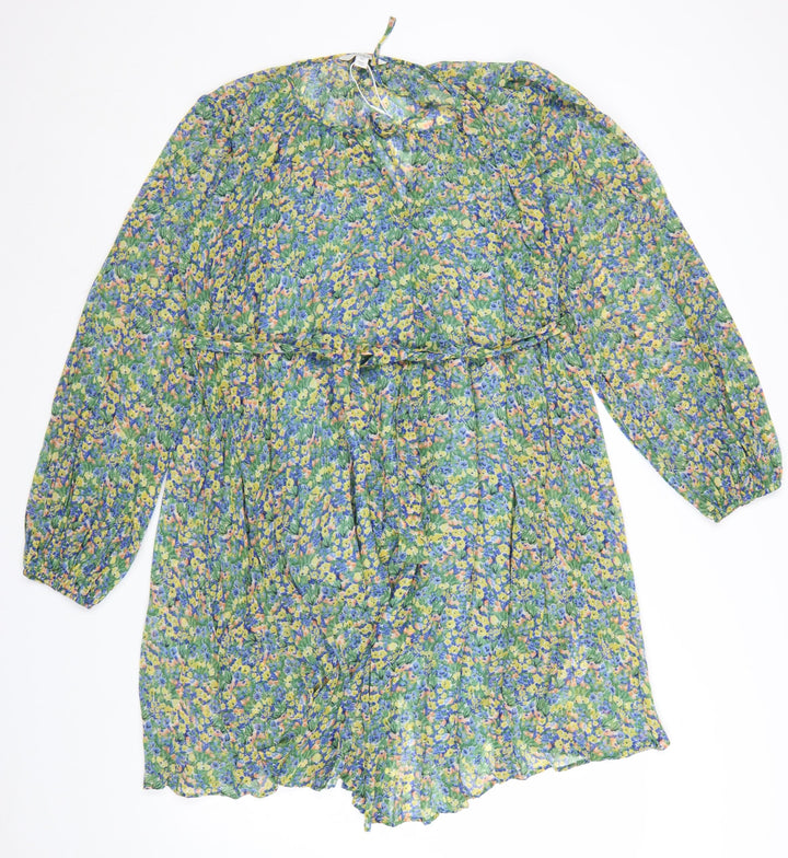 Marks and Spencer Women’s Multicoloured Floral A-Line Knee Length Dress Size 10