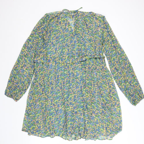 Marks and Spencer Women’s Multicoloured Floral A-Line Knee Length Dress Size 10