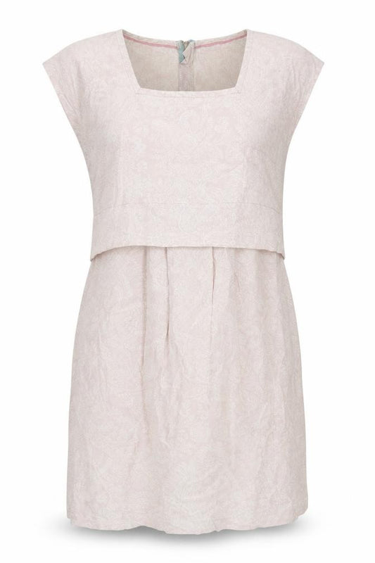 Front view of Tom Joule Women’s Pink Floral Shift Dress, size UK 14, Zip Casual Classic Style