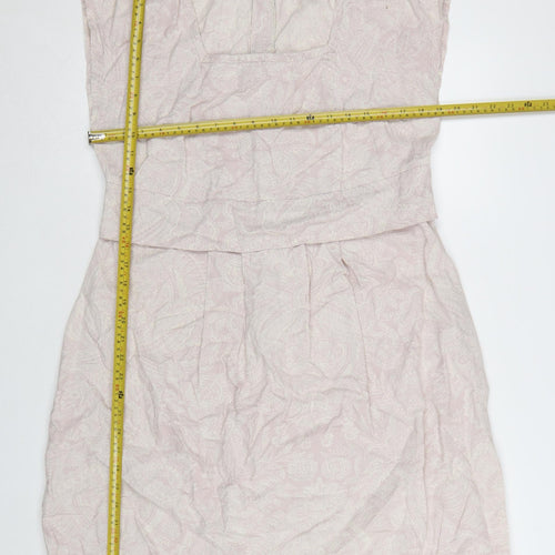 Tom Joule Women’s Pink Floral Shift Dress Size 14 Zip Casual Classic Style