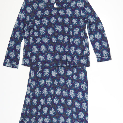 White Stuff Women’s Blue Floral Shift Dress Size 8 3/4 Sleeve