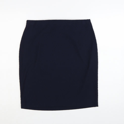 Roman Women’s Blue Size 12 Pencil Skirt Stretch Jersey Workwear