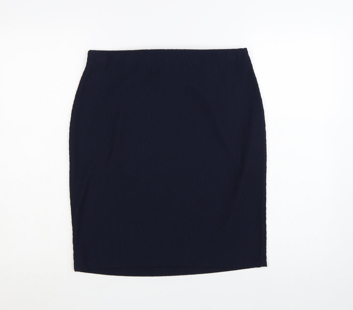 Roman Women’s Blue Size 12 Pencil Skirt Stretch Jersey Workwear