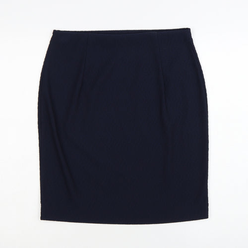 Roman Women’s Blue Size 12 Pencil Skirt Stretch Jersey Workwear