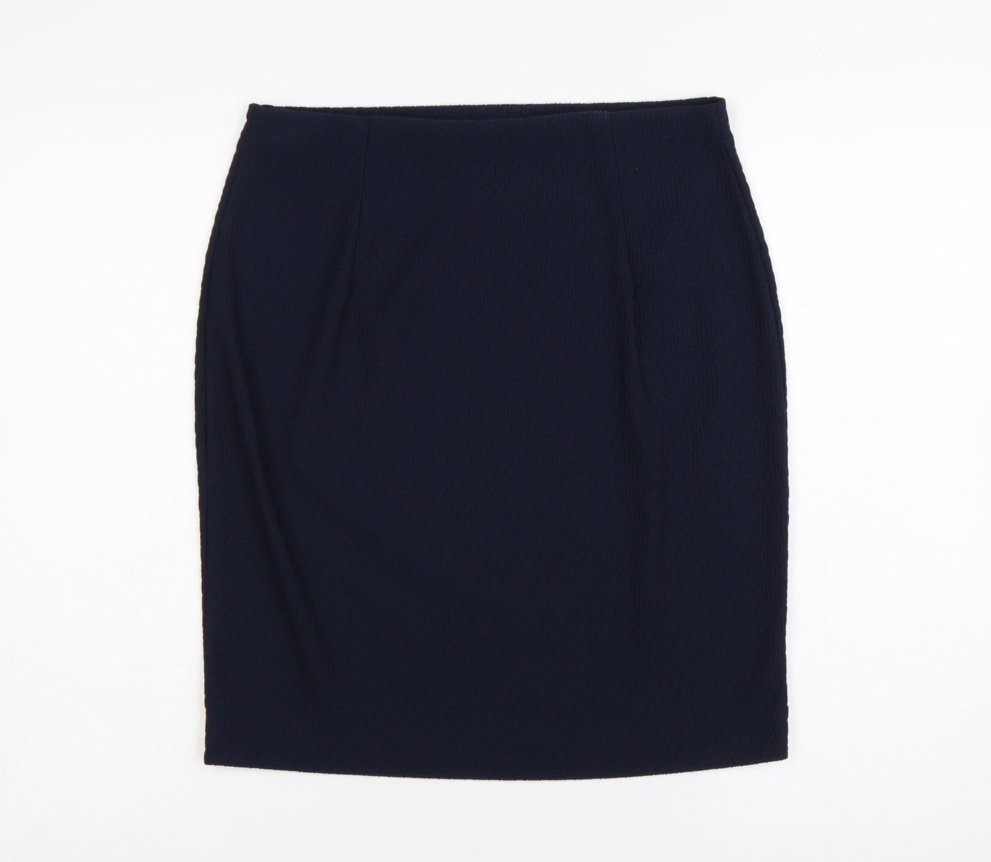 Roman Women’s Blue Size 12 Pencil Skirt Stretch Jersey Workwear