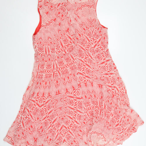 Monsoon Women Pink Geometric A-Line Knee Length Dress Size 18