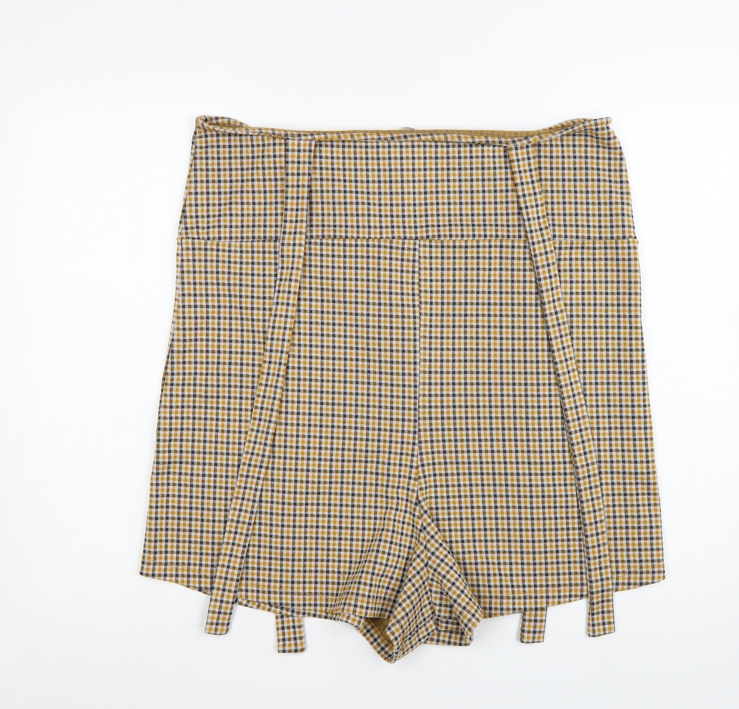 ASOS Women’s Multicoloured Check Paperbag Shorts Size 14