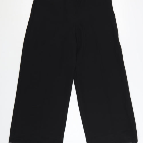 New Look Petite Women’s Black Wide-Leg Trousers UK 10 Polyester Blend
