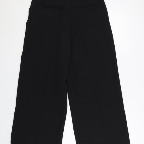 New Look Petite Women’s Black Wide-Leg Trousers UK 10 Polyester Blend