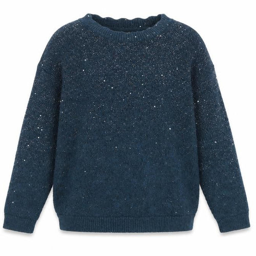 FatFace Women's Blue Sequin Knit Jumper Size 10