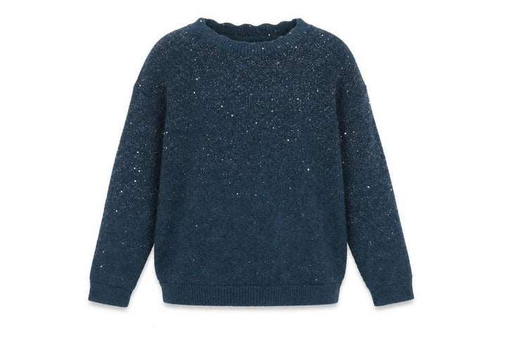 FatFace Women's Blue Sequin Knit Jumper Size 10