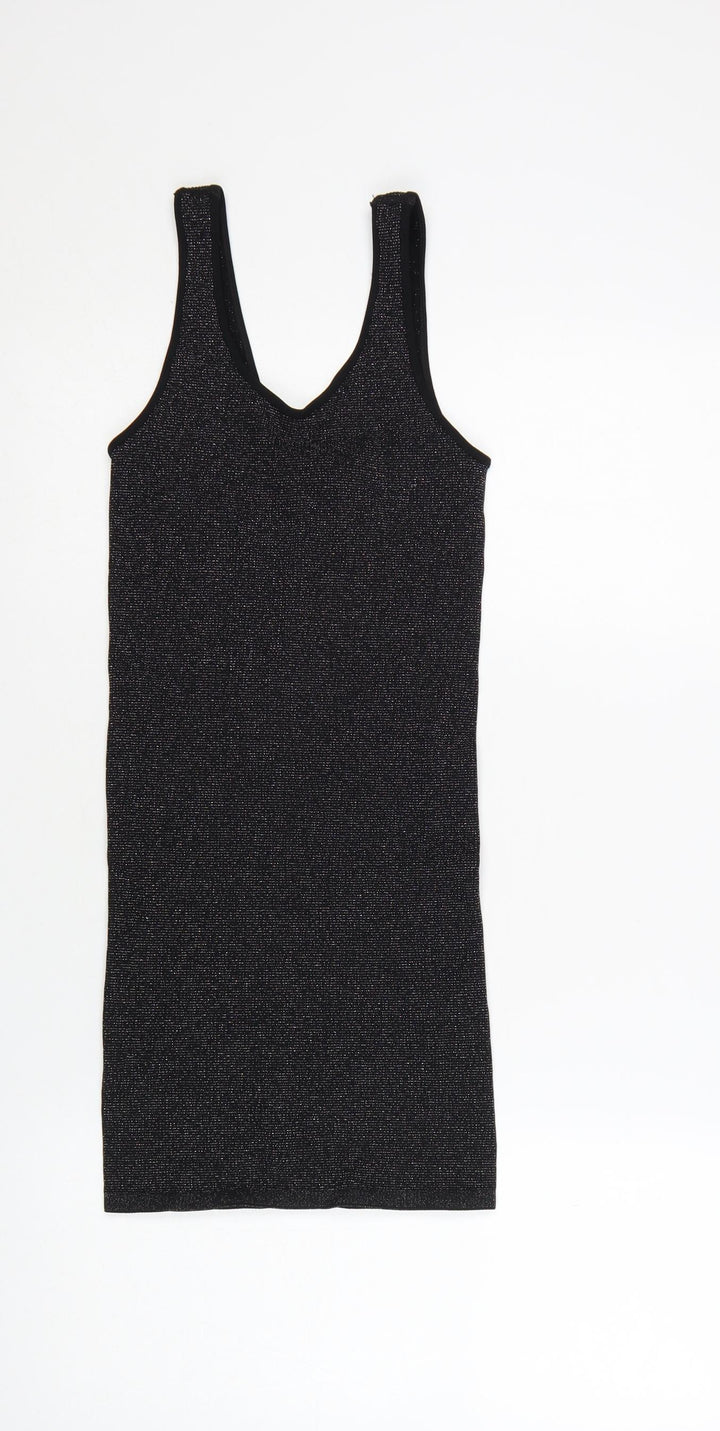 Urban Outfitters Women’s Black Glitter Bodycon Mini Dress Size S