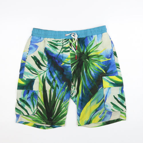 SoulCal&Co Men's Multicoloured Tropical Board Shorts L